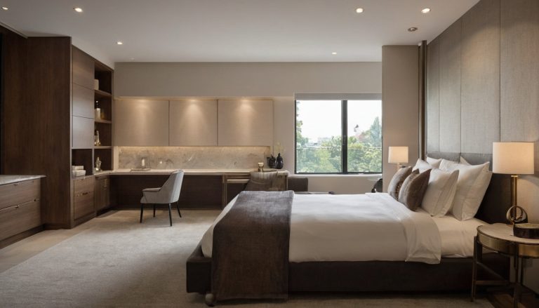 A high-end bedroom interior designer must pass the local legal and professional screen first