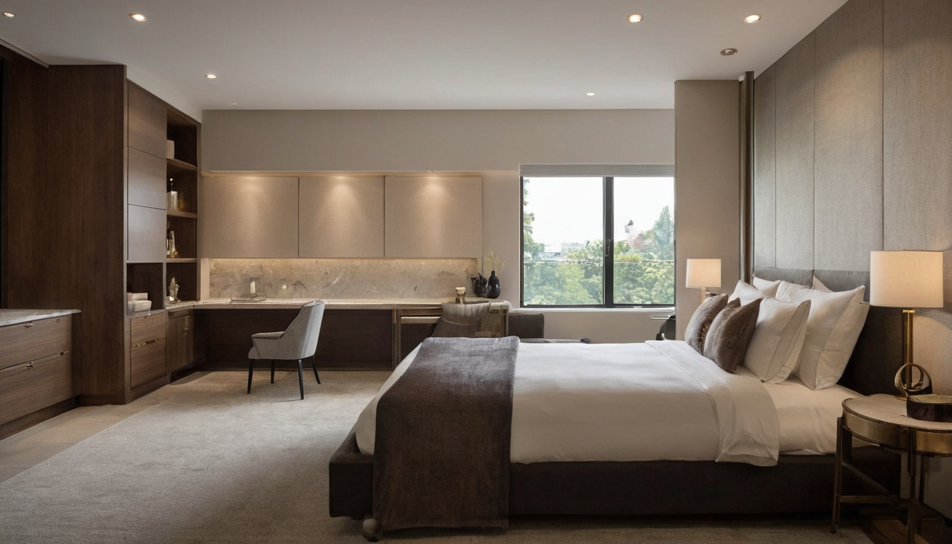 Luxury interior image showing A high-end bedroom interior designer must pass the local legal and professional screen first